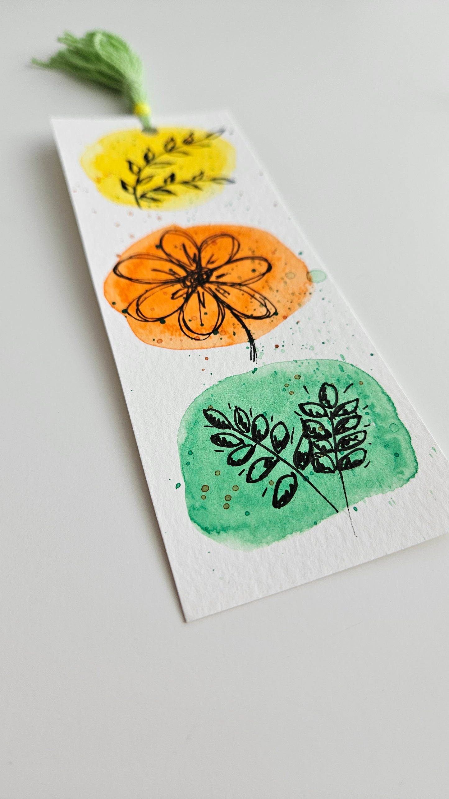 Set of Handmade Watercolor Bookmarks