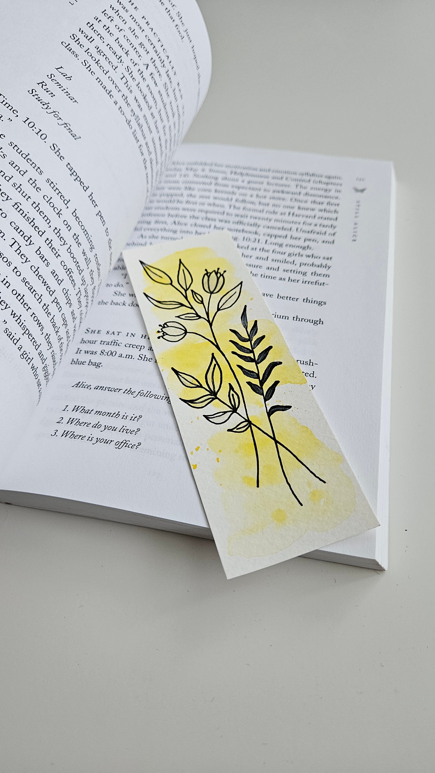 Set of Handmade Watercolor Bookmarks