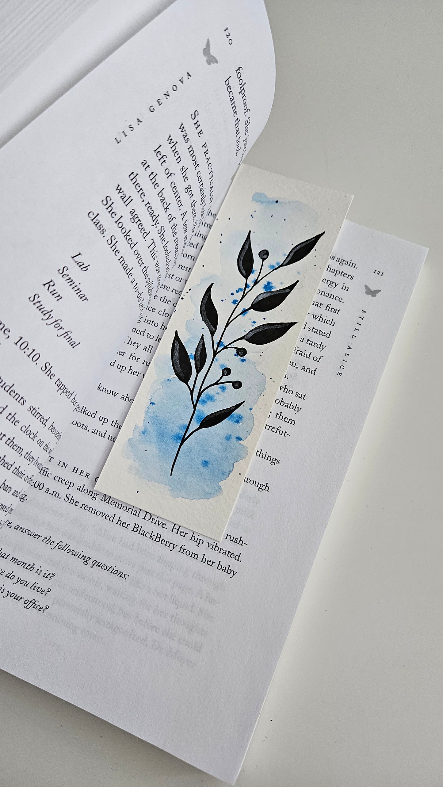 Set of Handmade Watercolor Bookmarks