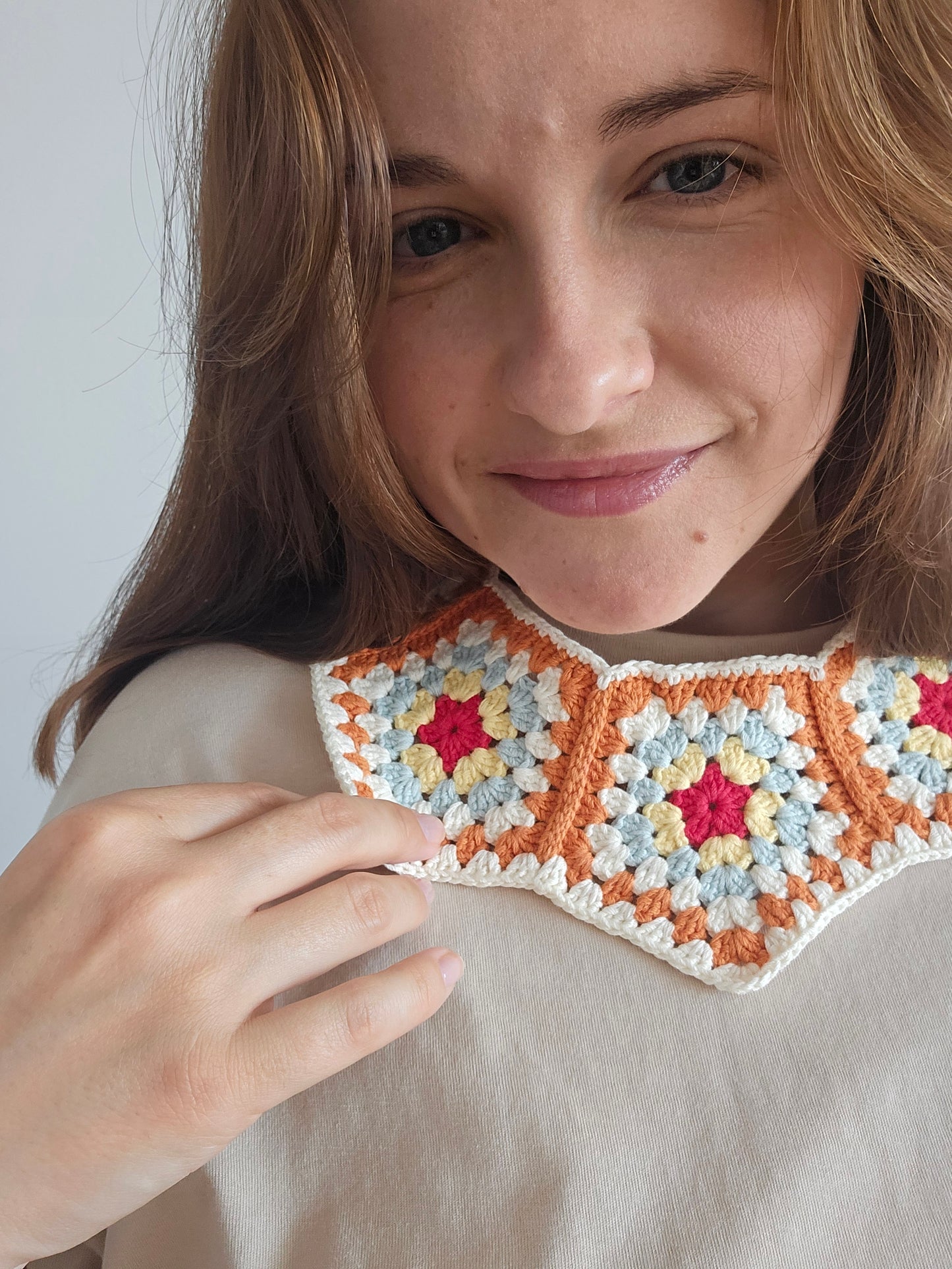 Handmade crochet collar