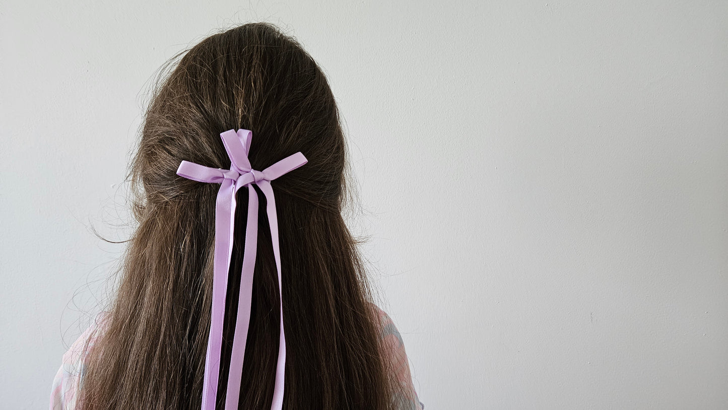 Satin hair bow