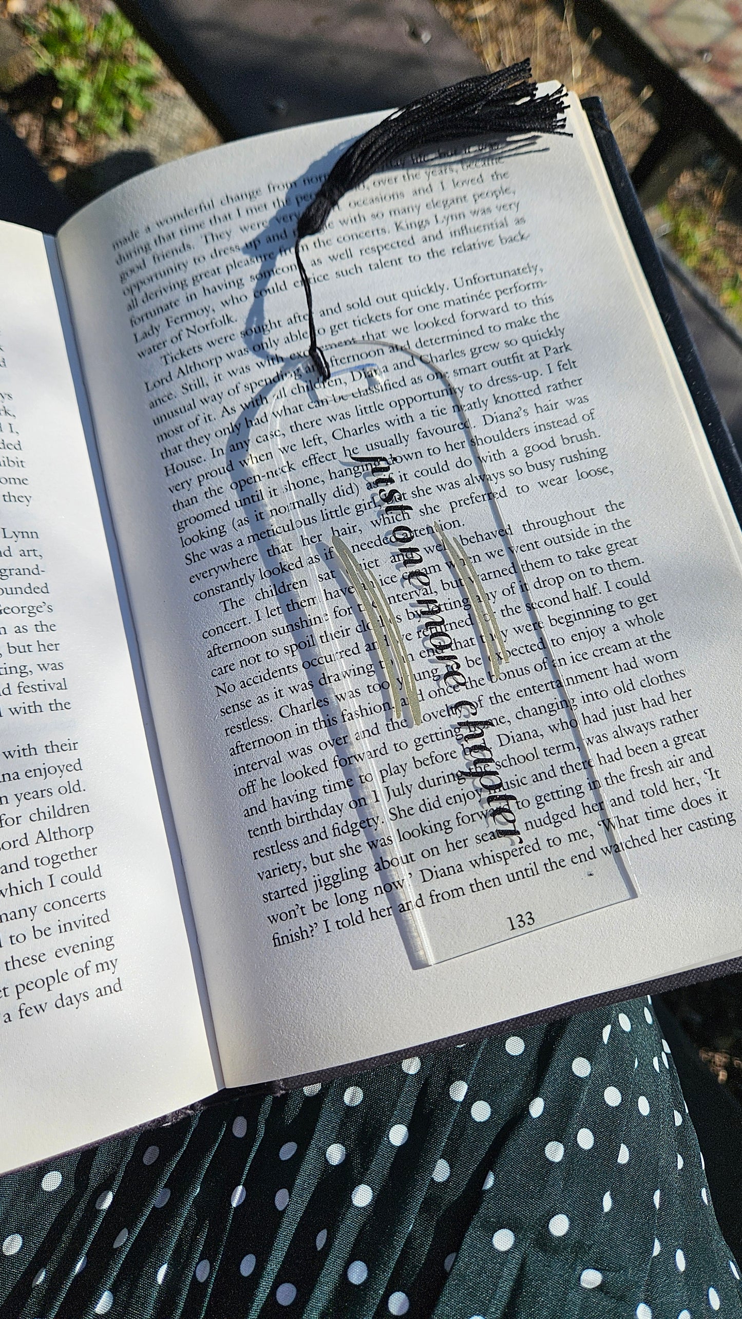 Acrylic Bookmarks with Sign "Just one more chapter"