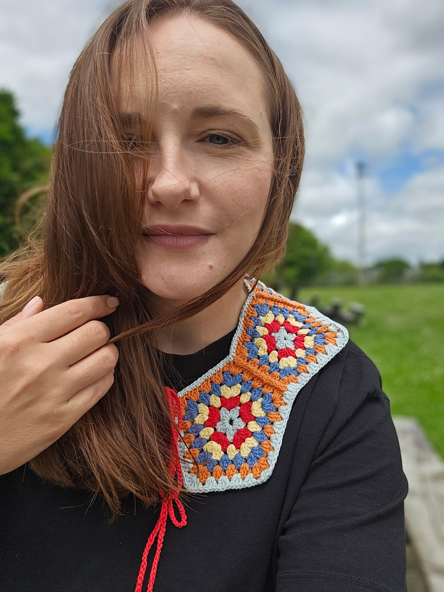 Handmade crochet collar